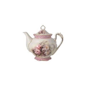 floral pink teapot