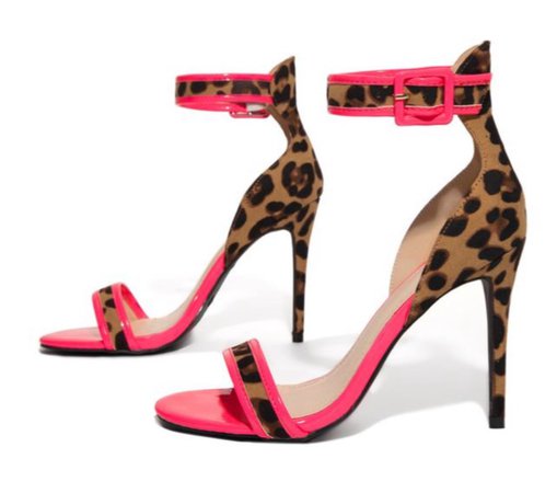 MissLola Pink Leopard Heels