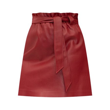 ELOQUII Elements Women's Plus Size Faux Leather Mini Skirt With Tie - Walmart.com