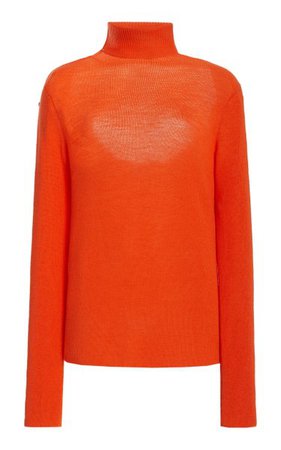 Wool Knit Turtleneck Sweater By Ganni | Moda Operandi