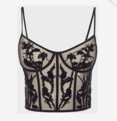 Sleeveless Lace Bustier Top