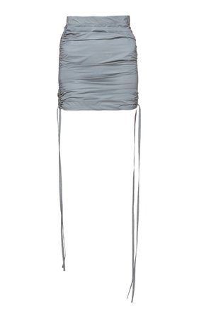 Silver Luminescent Draped Skirt by Mach & Mach | Moda Operandi