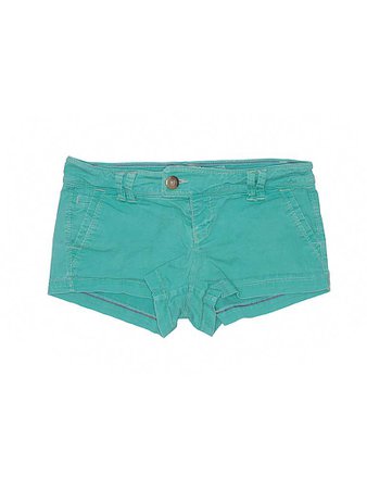 American Eagle Outfitters Solid Teal Khaki Shorts Size 4 - 68% off | thredUP