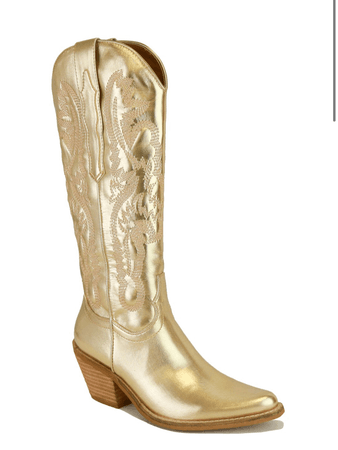 gold cowgirl boots aesthetic