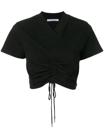 T By Alexander Wang ruched crop top