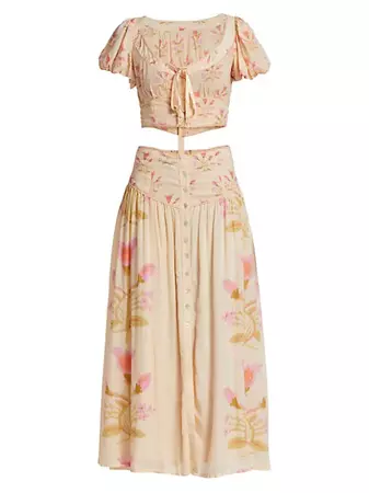 Shop Free People Easy To Love 2-Piece Floral Skirt Set | Saks Fifth Avenue