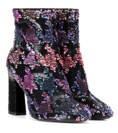 Bootie Chunky sequin-embellished ankle boots