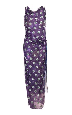 Gianni Versace S/s 1998 Purple Embroidered Silk Cutout Gown By Moda Archive X Tab Vintage | Moda Operandi