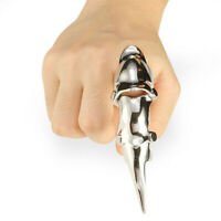 Spike Punk Rings Rock Scroll Joint Armor Knuckle Metal Full Finger Claw Ring UK | eBay