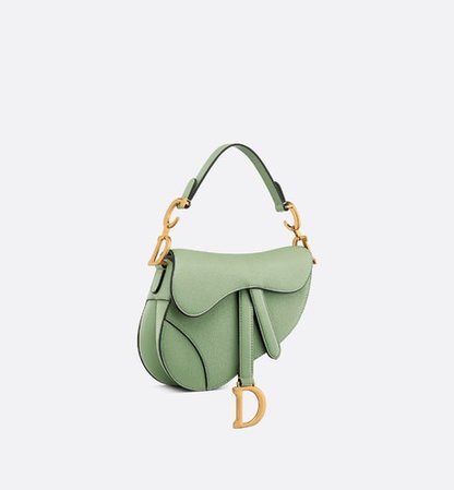 Mini Saddle Bag Mint Green Shiny Goatskin DIOR