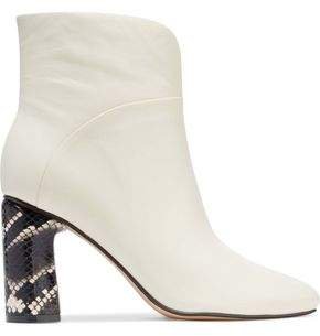 Beatrice Snake-effect And Smooth Leather Ankle Boots