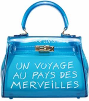 Voyage blue pvc mini bag – Roc London