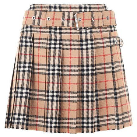 Burberry Check Kilt | Women's Skirts | Flannels