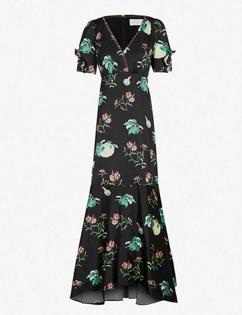 PETER PILOTTO - Fruit and flowers-print silk gown | Selfridges.com