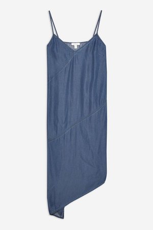 Indigo Asymmetric Midi Dress | Topshop blue