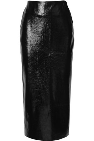 Georgia Alice | Night textured-vinyl midi pencil skirt | NET-A-PORTER.COM