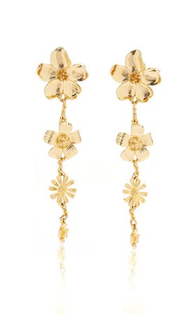 Floral Chain Drop Earrings By Carolina Herrera | Moda Operandi