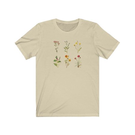 Wildflower T Shirt botanical shirt flower graphic tee | Etsy