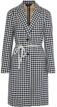 Ines Belted Gingham Cotton Coat