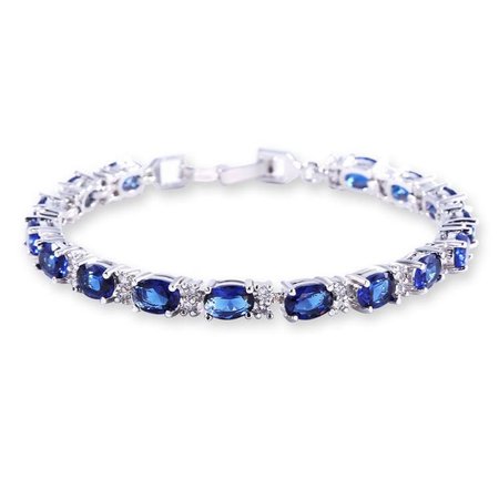 Moonshine Jewelers Blue Sapphire Tennis Bracelet