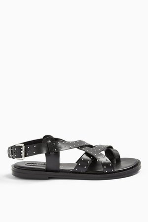 PAIGE Black Leather Sandals | Topshop