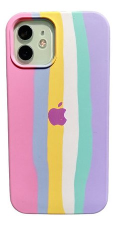 Funda Protector Case Rainbow iPhone Silicón Arcoíris Pastel | Mercado Libre