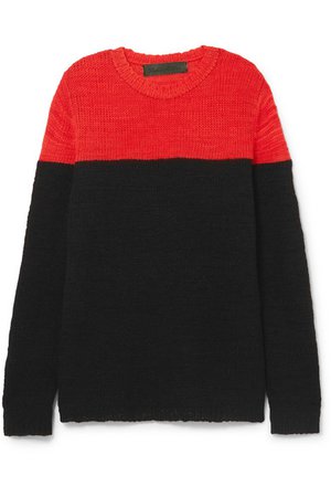 Dipped Picasso two-tone cashmere sweater