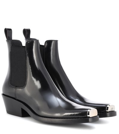 Western Claire Leather Ankle Boots - Calvin Klein 205W39NYC | mytheresa