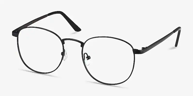 eye buy direct St Michel Round Black Eyeglasses wire rim filler png glasses black