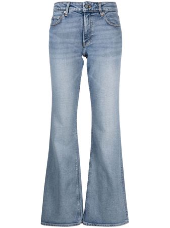 ganni low rise flared jeans