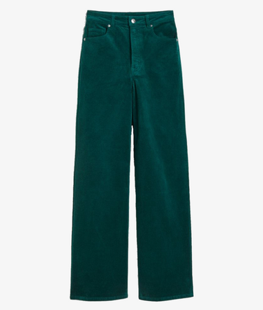 H&M green corduroy pants