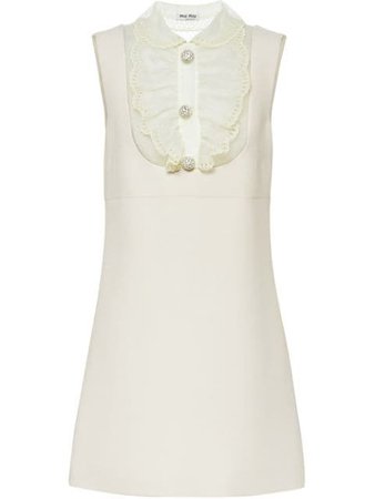 Miu Miu ruffled neck mini dress $2,130 - Buy Online - Mobile Friendly, Fast Delivery, Price