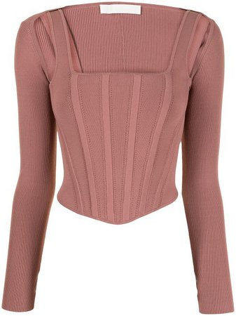 Dion Lee pointelle corset top