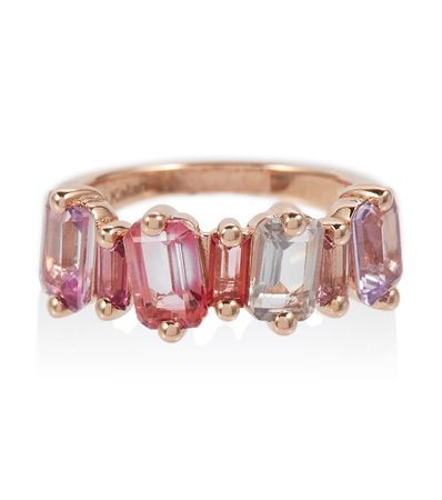 Suzanne Kalan - 14kt rose gold ring with pink sapphires | Mytheresa