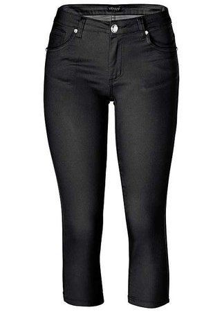 Color Capri Jeans in Black | VENUS