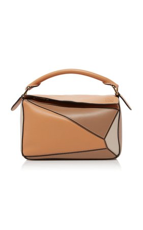 Loewe Puzzle Color-Block Leather Top Handle Bag