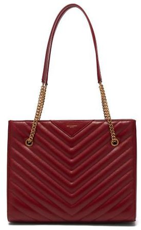 Tribeca Medium Quilted Leather Shoulder Bag - Womens - Burgundy