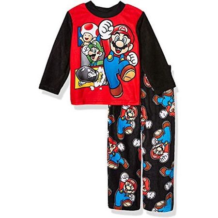 Mario - Super Mario Little Boys 2 Piece Pajamas Set - Walmart.com - Walmart.com