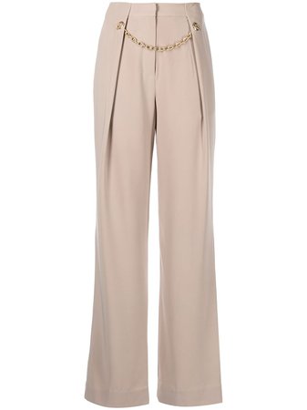 Shop Jonathan Simkhai Sienna chain detail trousers with Express Delivery - FARFETCH