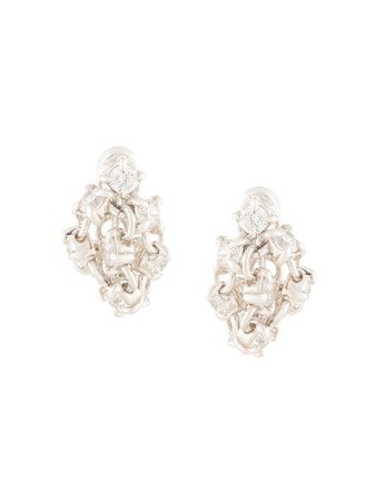 E.M. crystal embellished earrings