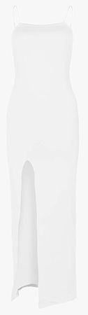 Amazon.com: PRIMODA Women's Spaghetti Strap Backless Thigh-high Slit Bodycon Maxi Long Dress Club Party Dress(White M) : Clothing, Shoes & Jewelry