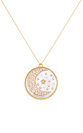Moonlight 18k Yellow Gold Diamond Necklace By L'atelier Nawbar | Moda Operandi