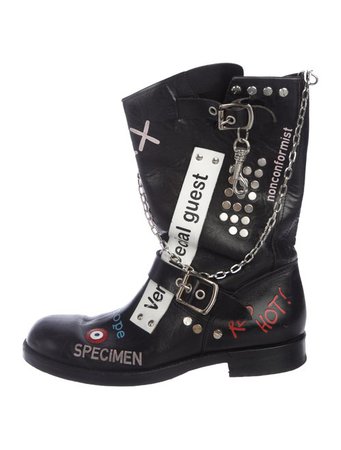 Dolce & Gabbana Embellished Mid-Calf Boots - Shoes - DAG136150 | The RealReal