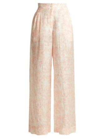 Loulou wide-leg floral-print silk trousers | Thierry Colson | MATCHESFASHION.COM US