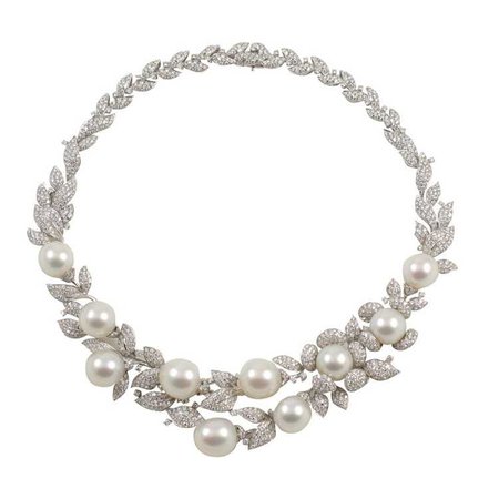 South Sea Diamond and Pearl necklace — Jeri Cohen Fine Jewelry