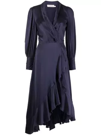 ZIMMERMANN ruffle-trim Silk Dress - Farfetch