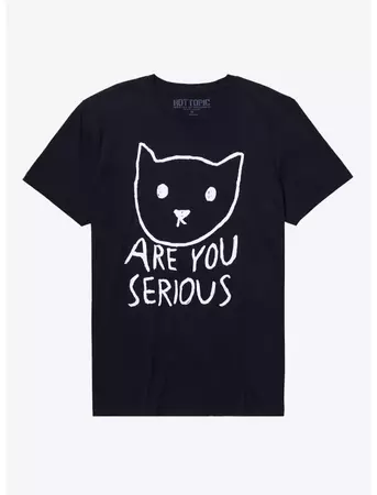 Are You Serious Cat T-Shirt By Fox Shiver - ootheday.