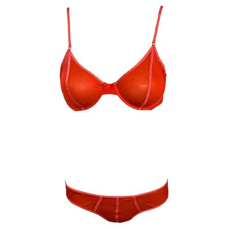 Tom Ford for Gucci F/W 2003 Bondage Studded Bra and Panty Lingerie 2 Piece Set For Sale at 1stDibs