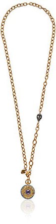 Betsey Johnson "Stargazer" Star and Cloud Cabochon Long Pendant Necklace: Clothing