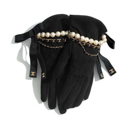 black chanel gloves